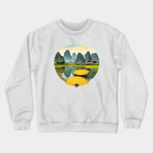 asian landscape Crewneck Sweatshirt